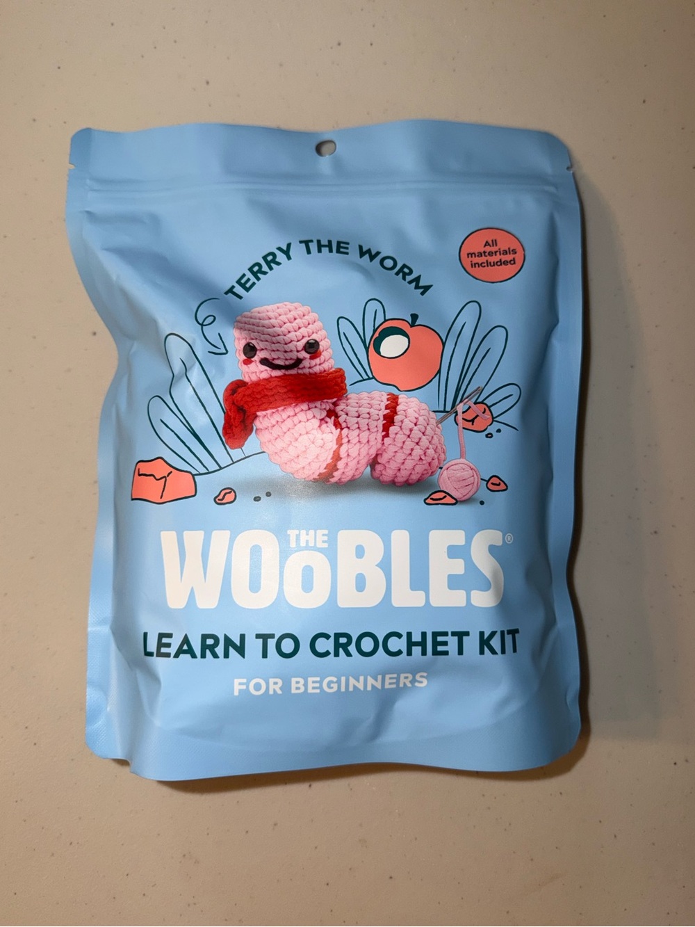 Woobles Terry the Worm crochet kit